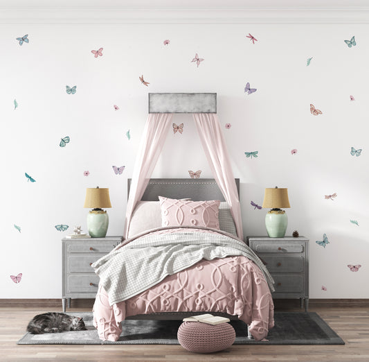 MINI Set - Watercolour Butterfly Wallstickers