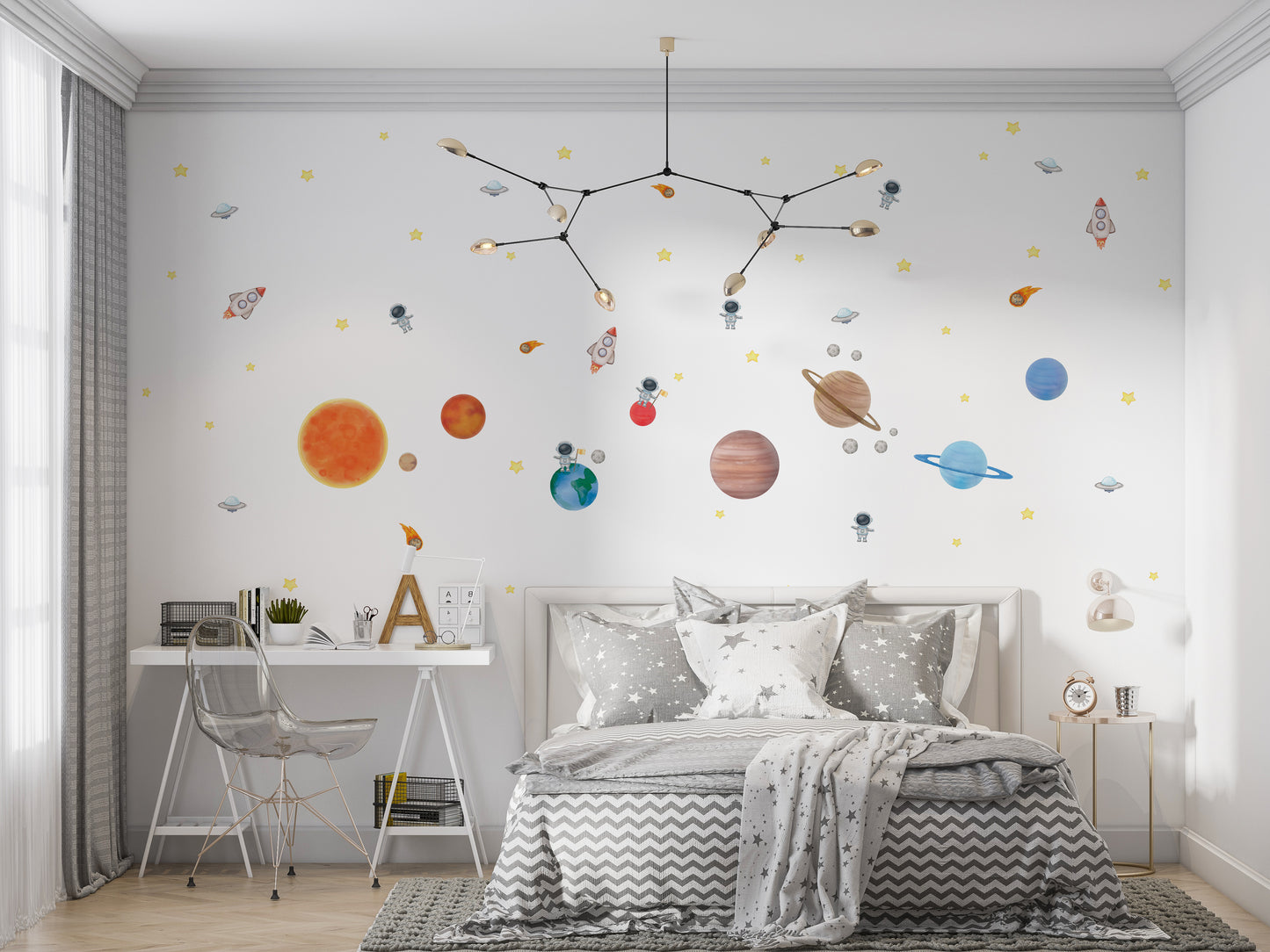 Watercolour Solar System Wallstickers